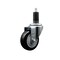 Service Caster 3.5'' Black Poly Wheel Swivel 1-1/4'' Expanding Stem Caster SCC-EX20S3514-PPUB-BLK-114 - alternate 1